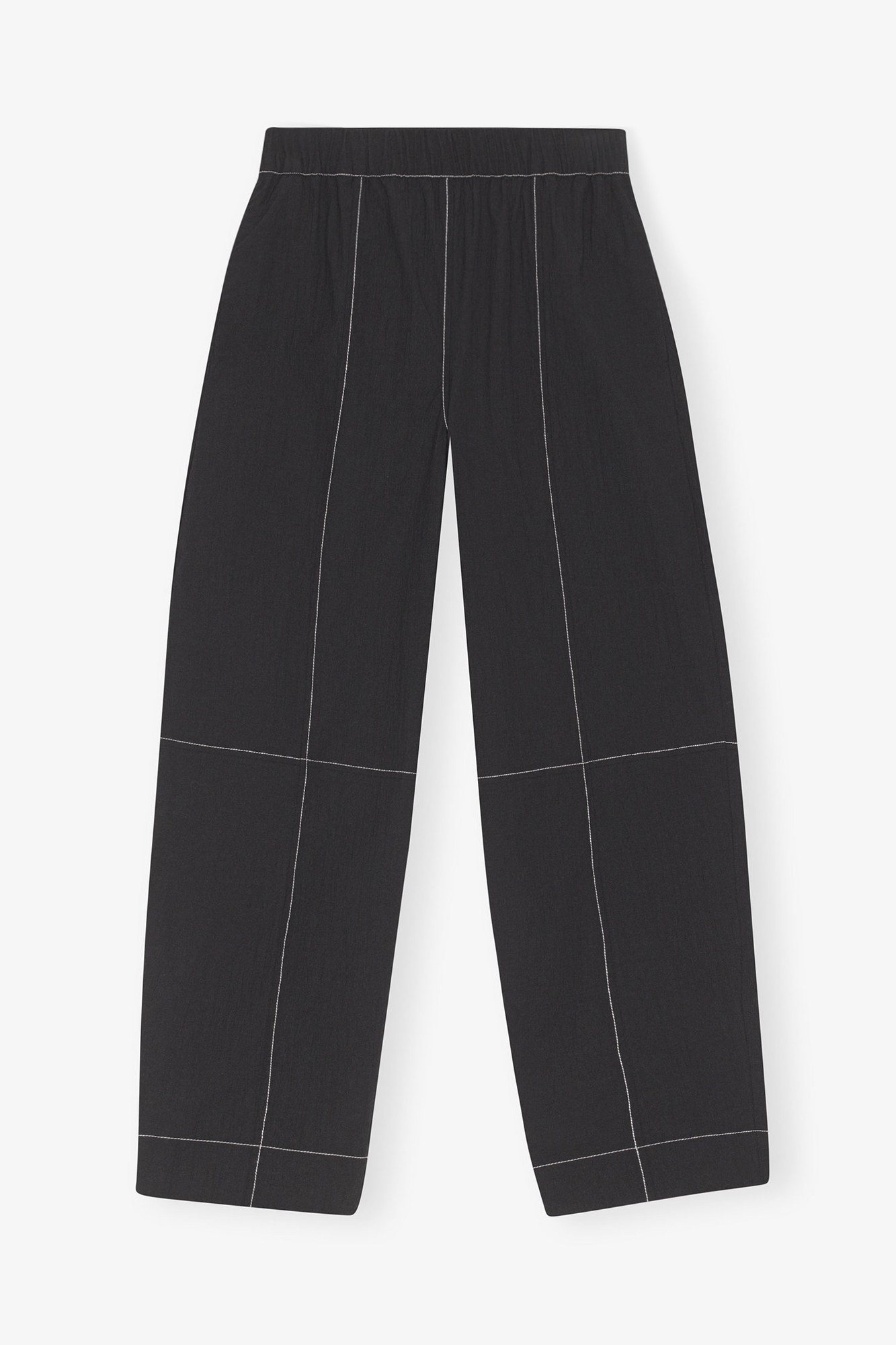 Black Elasticated Curve Pants | GANNI US