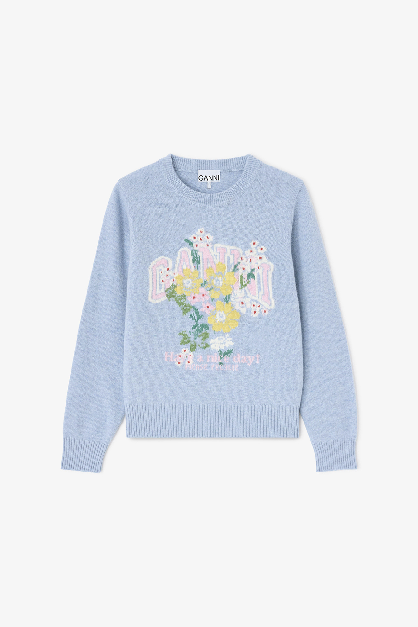 Jumper with Flowers | GANNI US