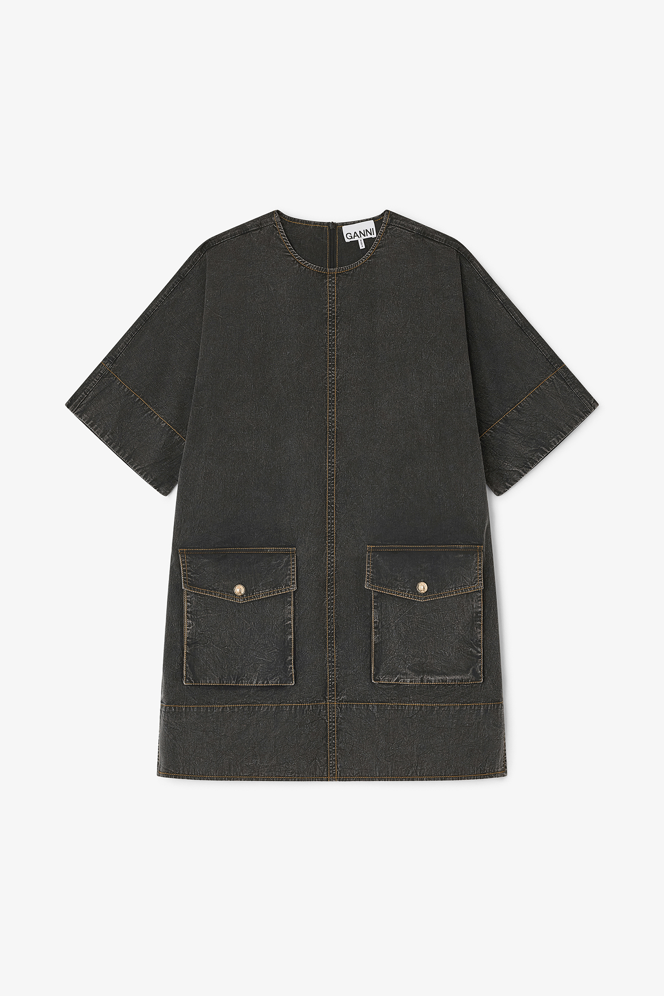 Black Washed Kimono Dress