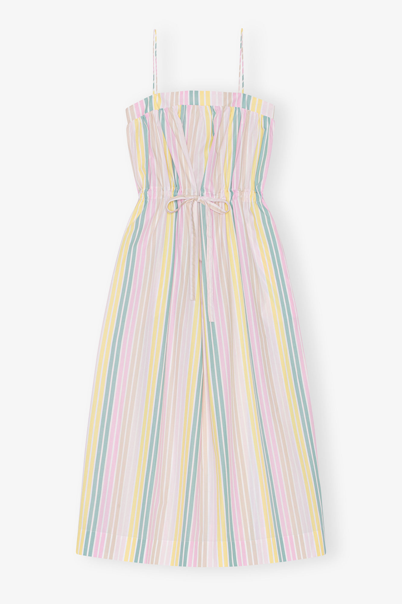 Stripe Cotton Maxi Strap Dress