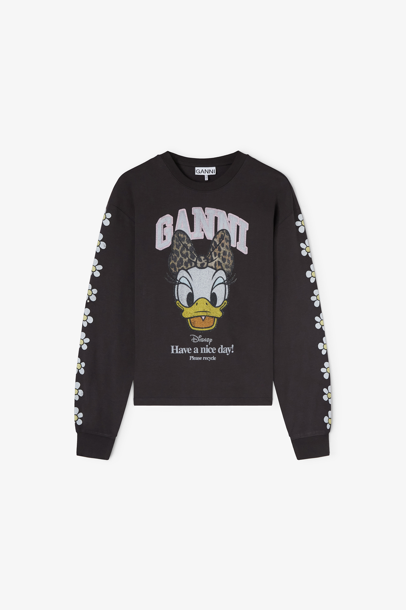 Daisy Duck Black Long-sleeve T-shirt | GANNI US