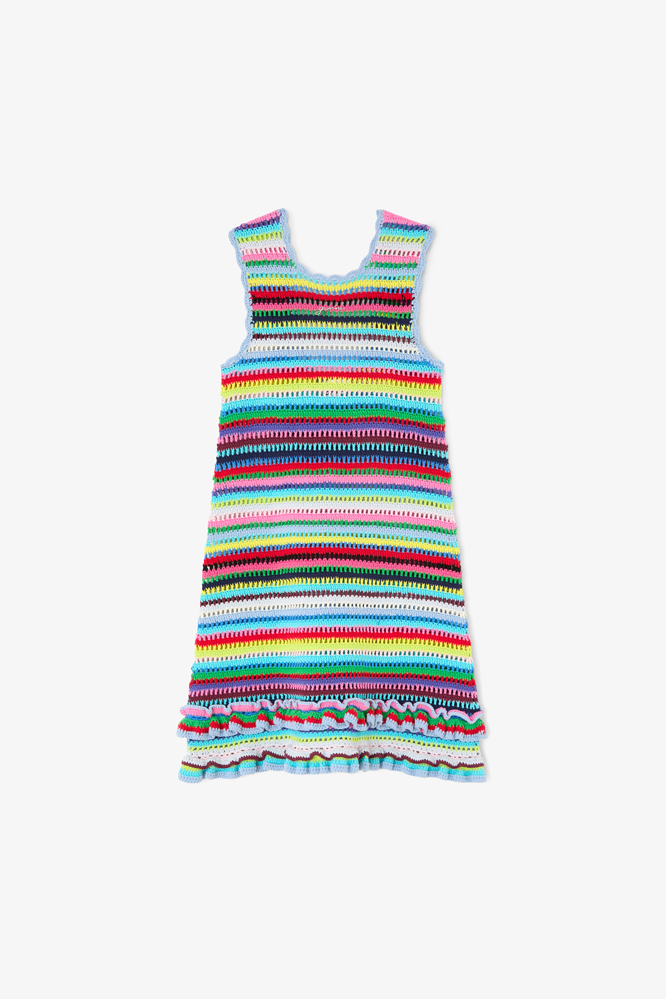 ganni pink crochet dress Crochet Cover Up Tunic