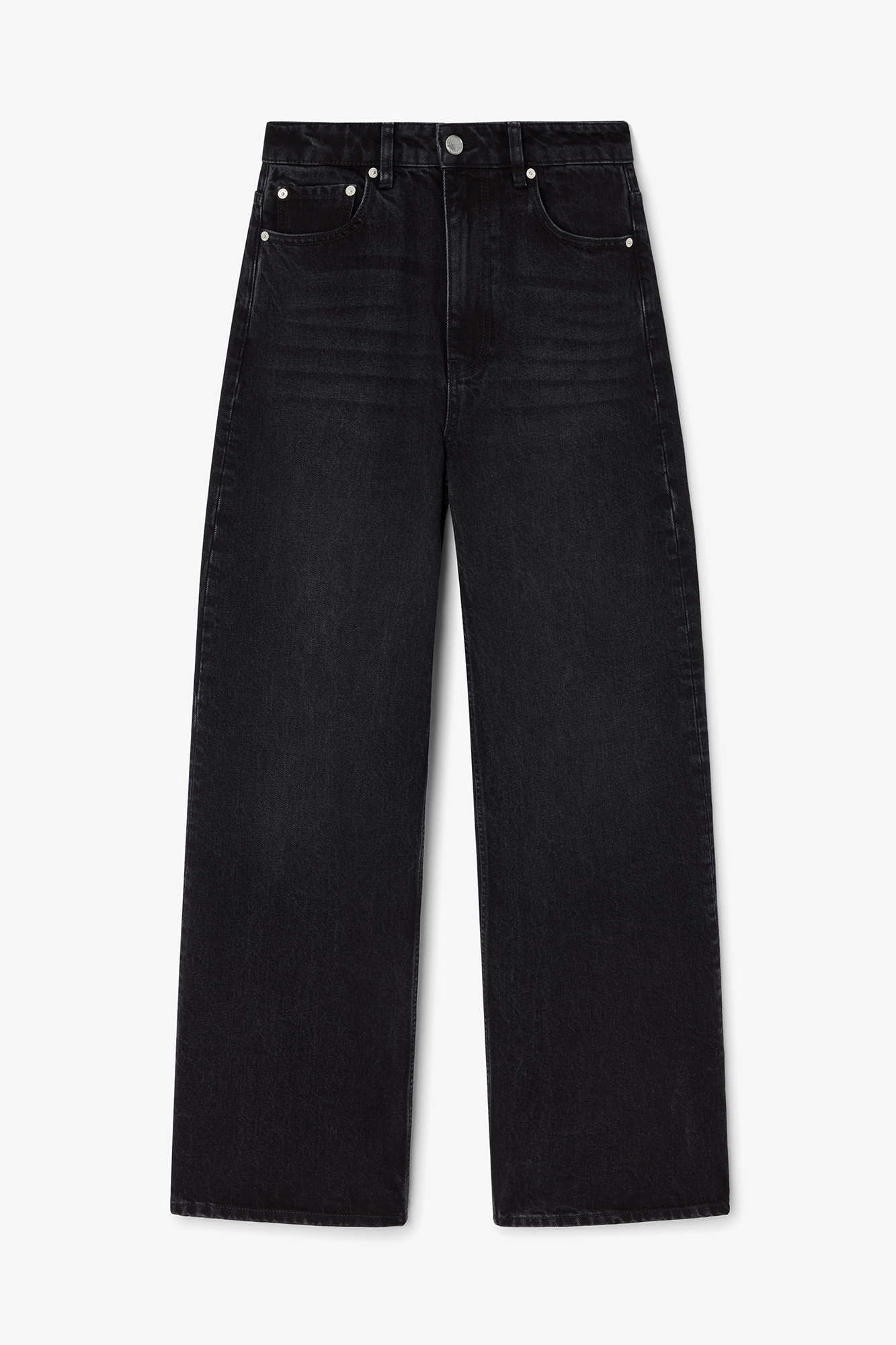 Izey Jeans in Black Rigid Denim | GANNI US
