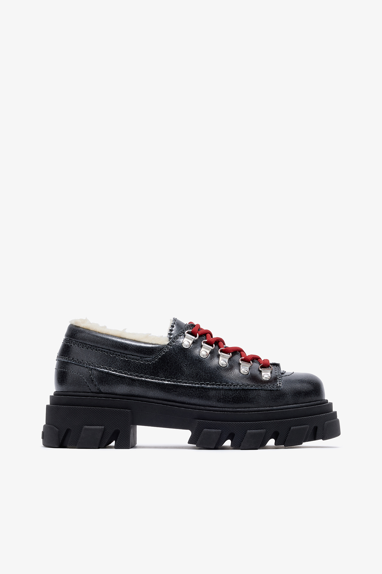 Ebony Cleated Derbies in Grey | GANNI (Global) CA