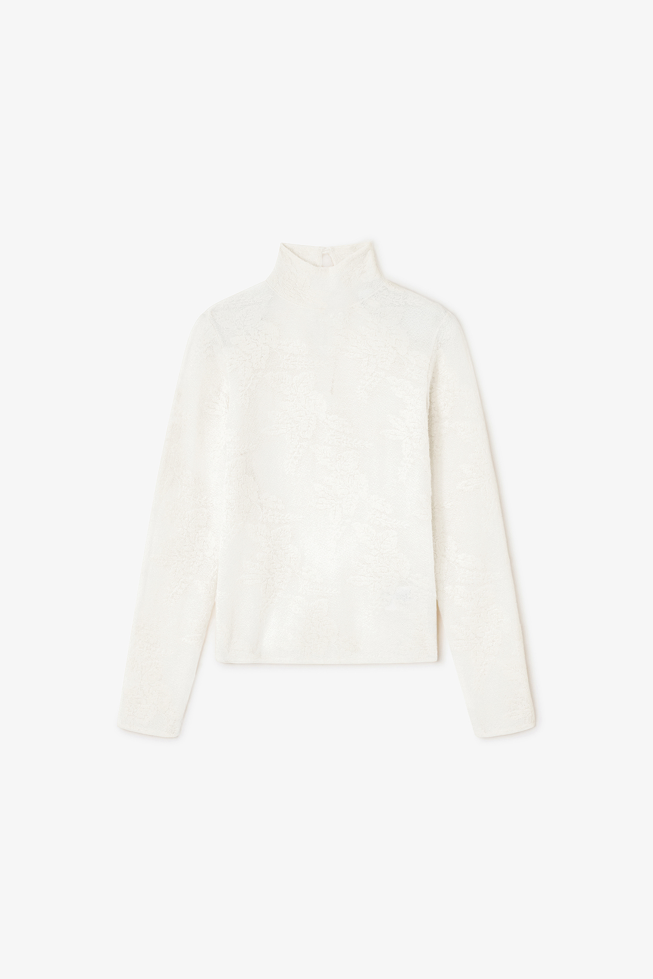 Ivory Sheer Turtleneck