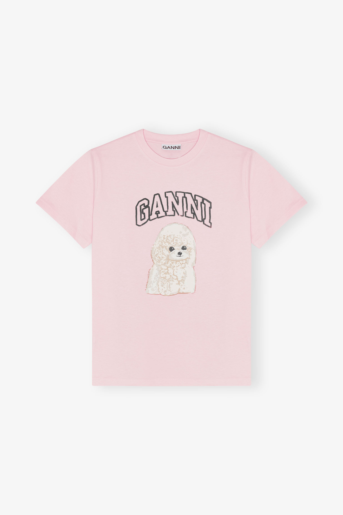 Pink Poodle Print T Shirt
