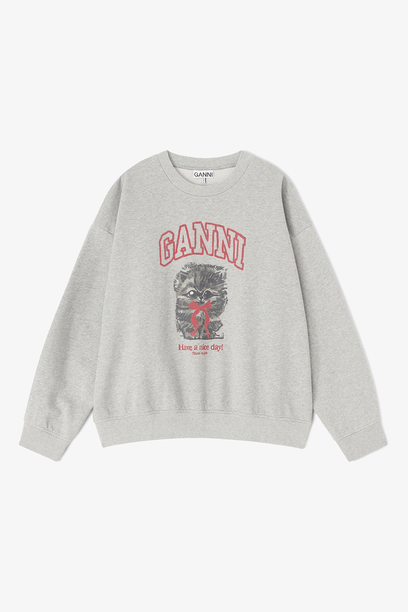 ganni セーター Grey Kitty Sweatshirt | GANNI US