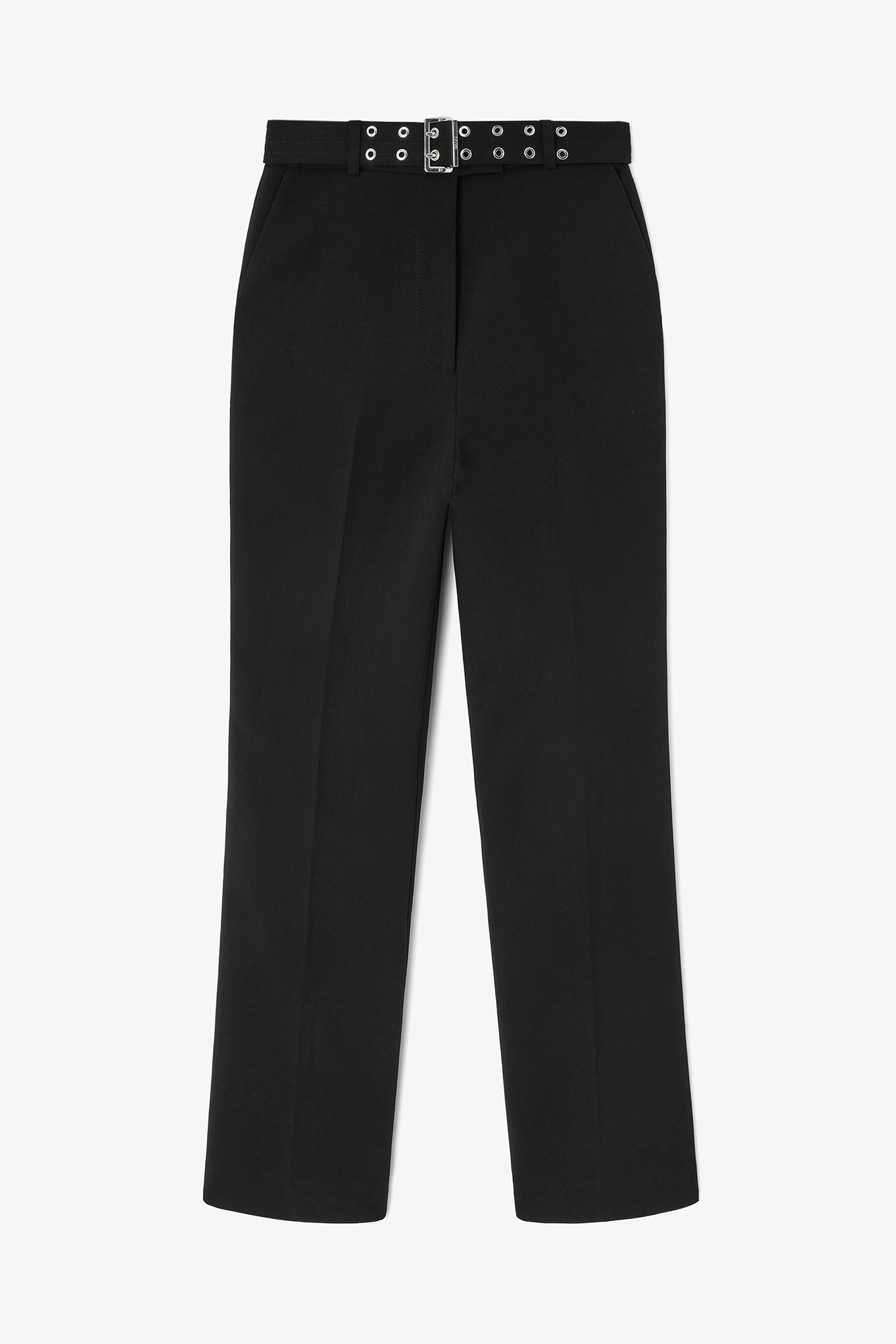 ganni キルティングショートパンツ ベルト付 黒 ブラック A1080051_099_1.jpg