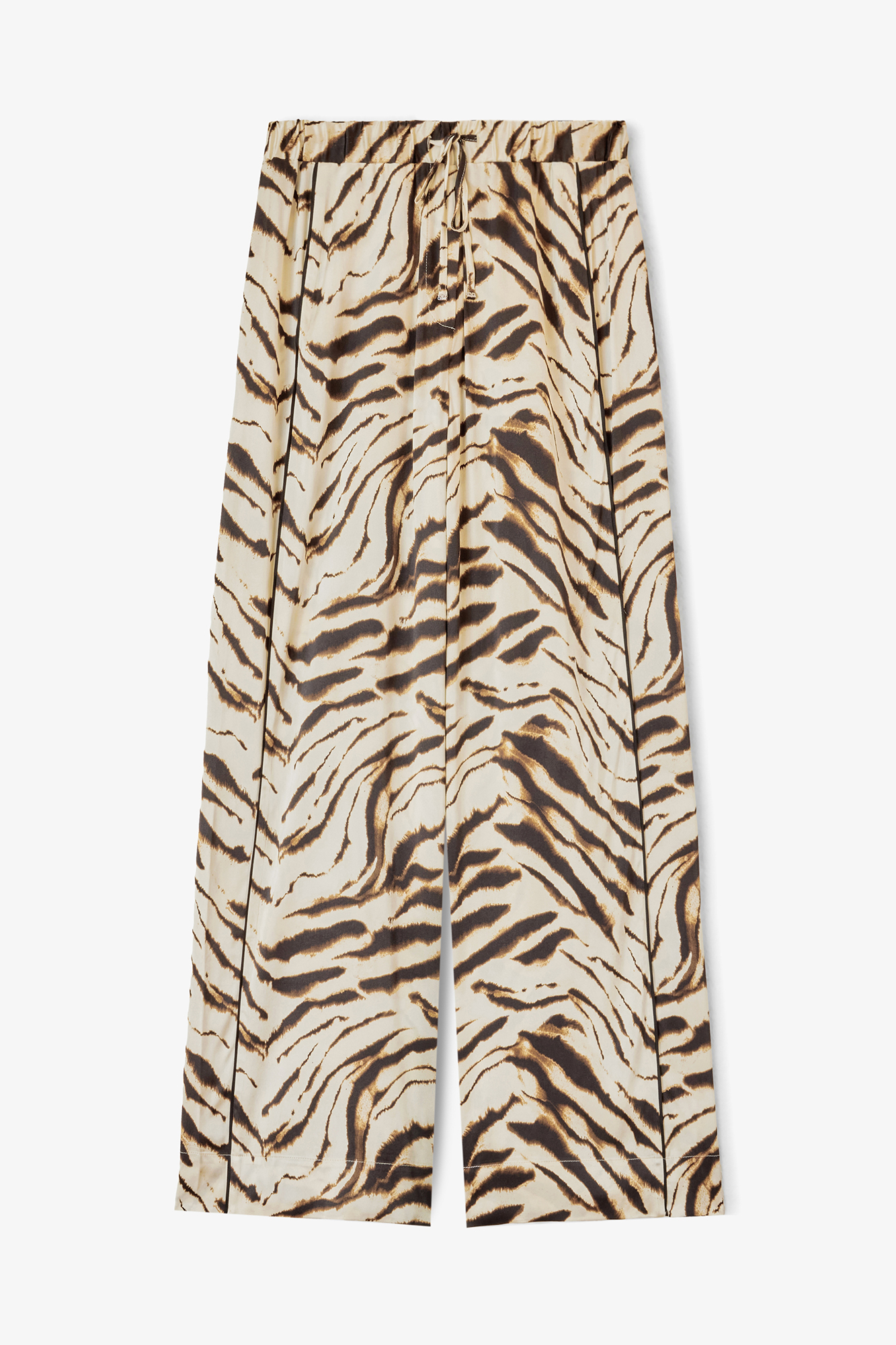 Pants in Zebra Satin | GANNI US