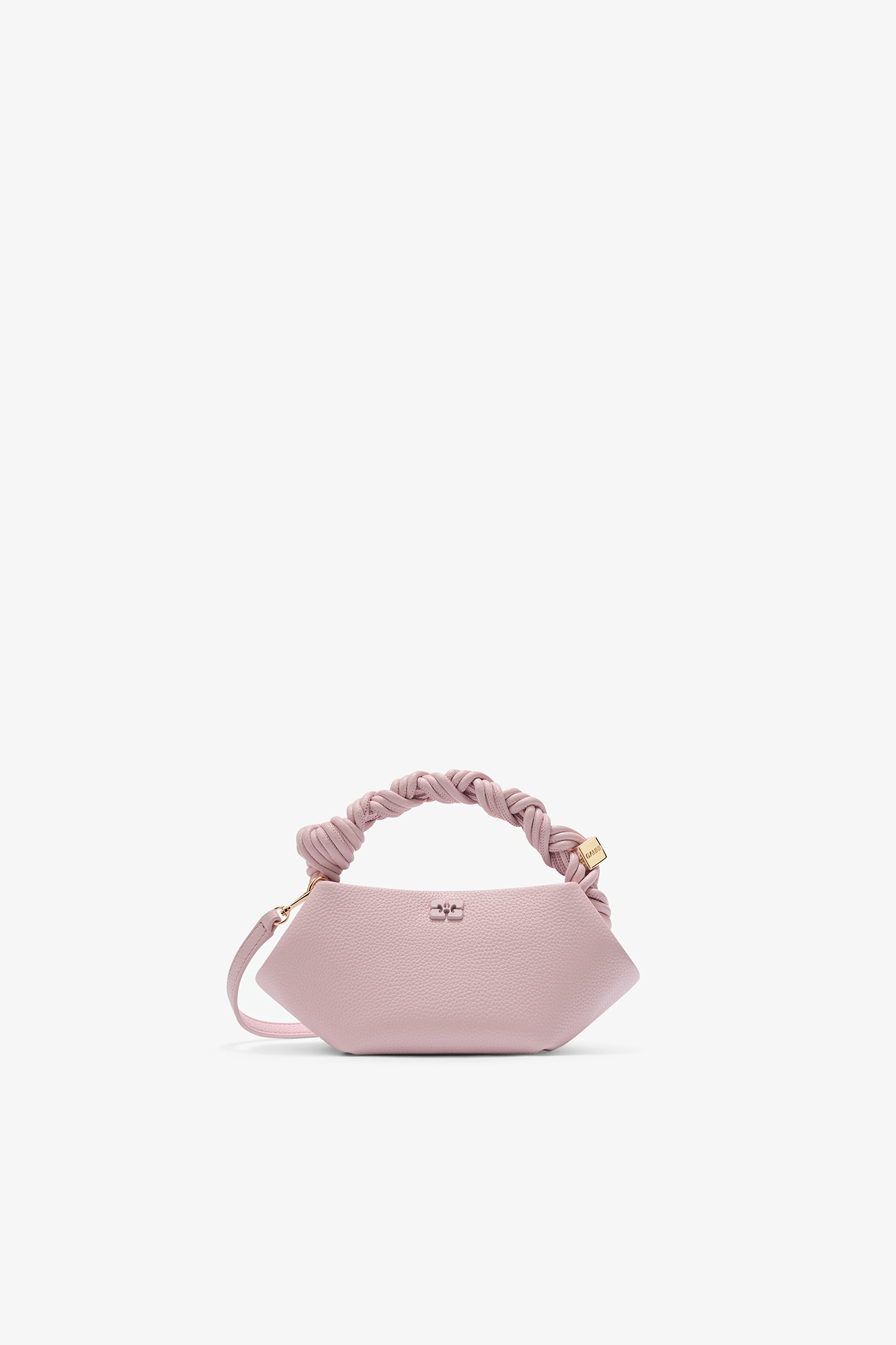 Chalk Pink Grained Mini Bou Bag | GANNI (Global)