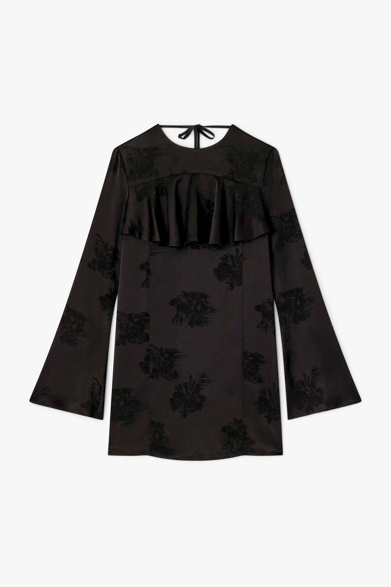 Black Ruffle Mini Dress