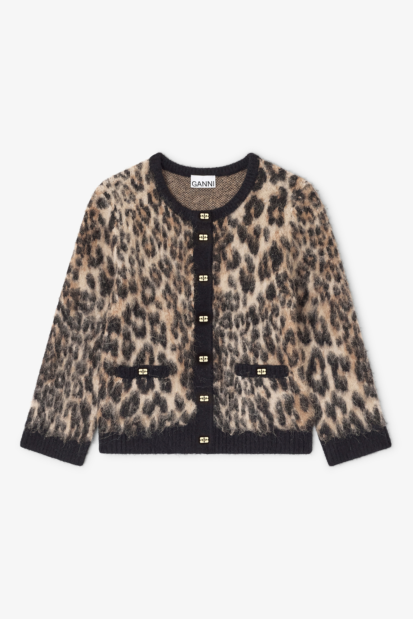 Ganni Leopard Cardigan