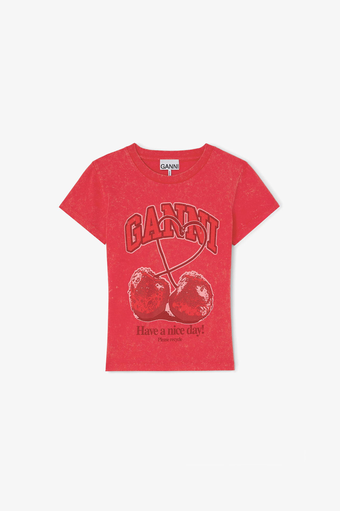 High Risk Red Baby Fit Future T-shirt with Cherry | GANNI (Global) TW