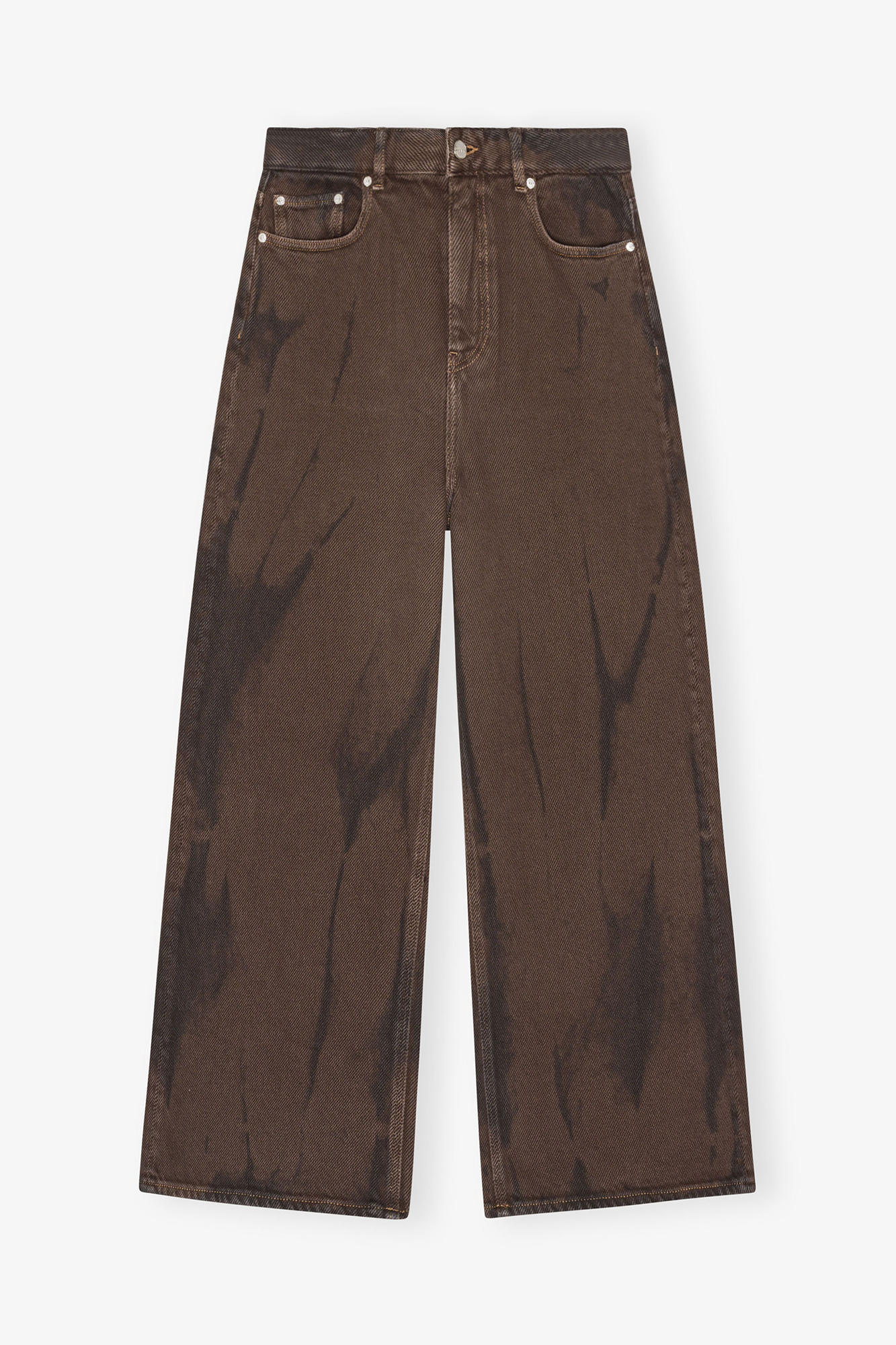 Baggy Wide Jeans In Overdyed Denim