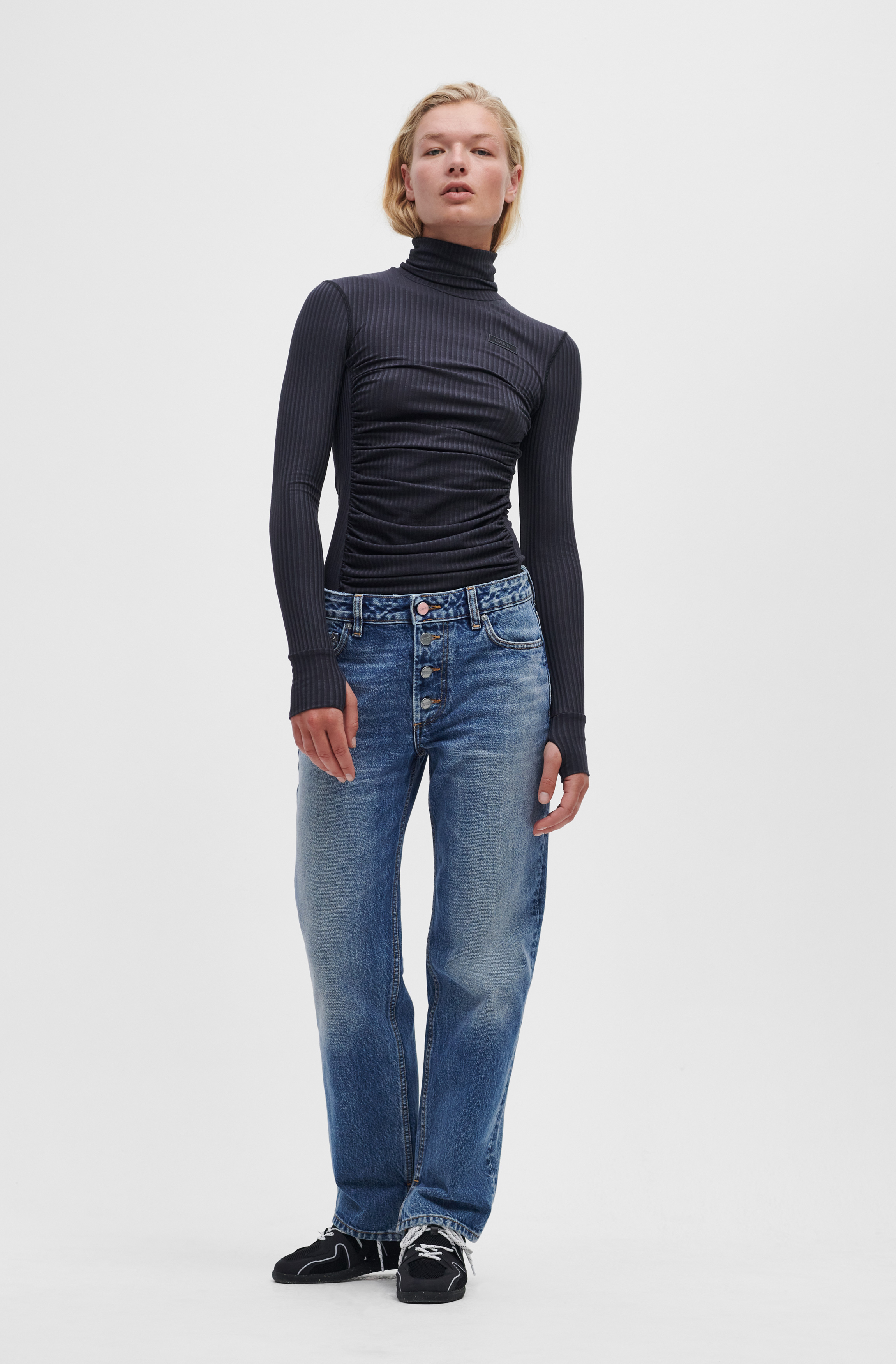 Mid Blue Vintage Rigid Denim Lovy 