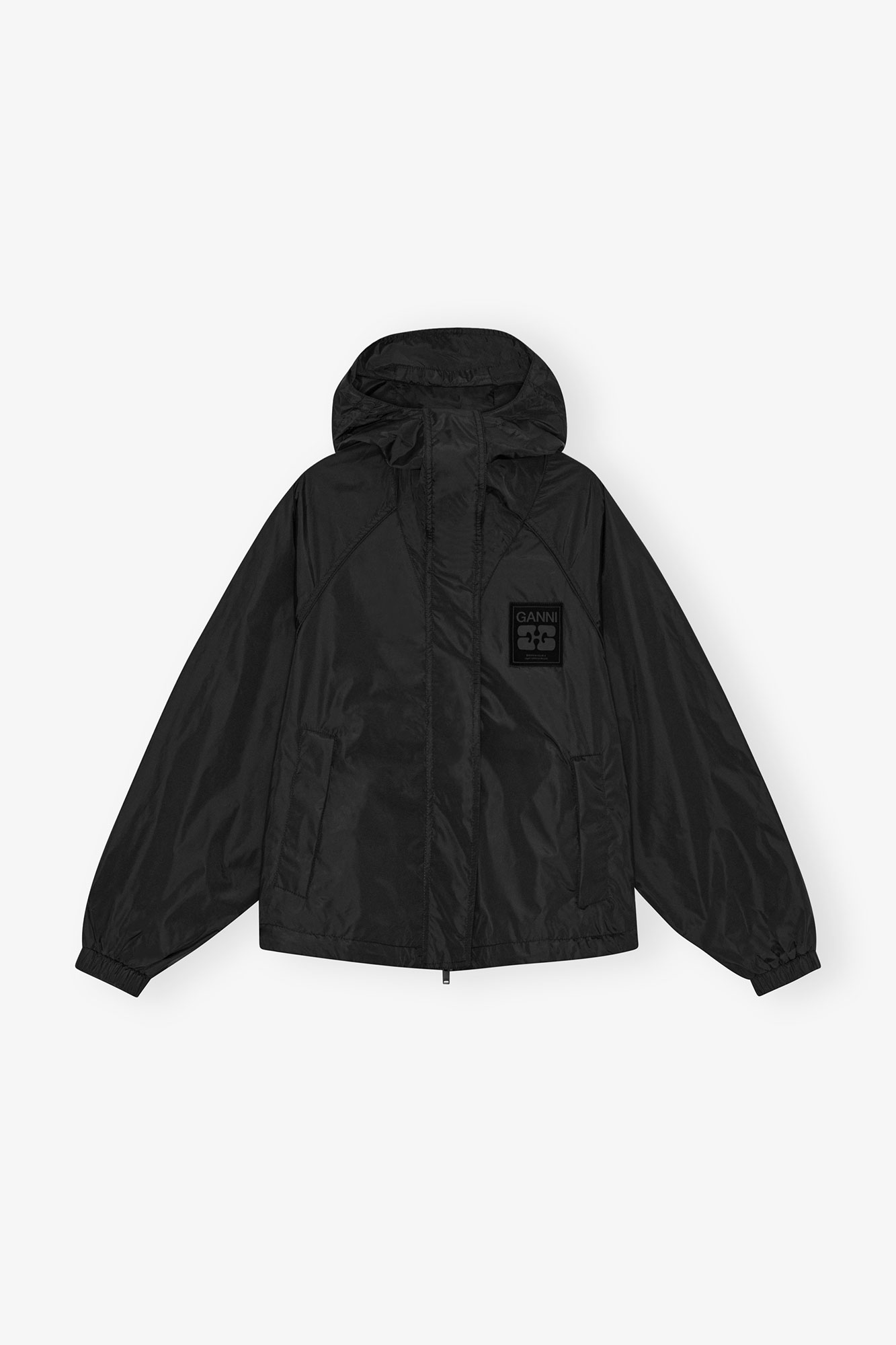 Black Black Nylon Jacket | GANNI (Global) JP
