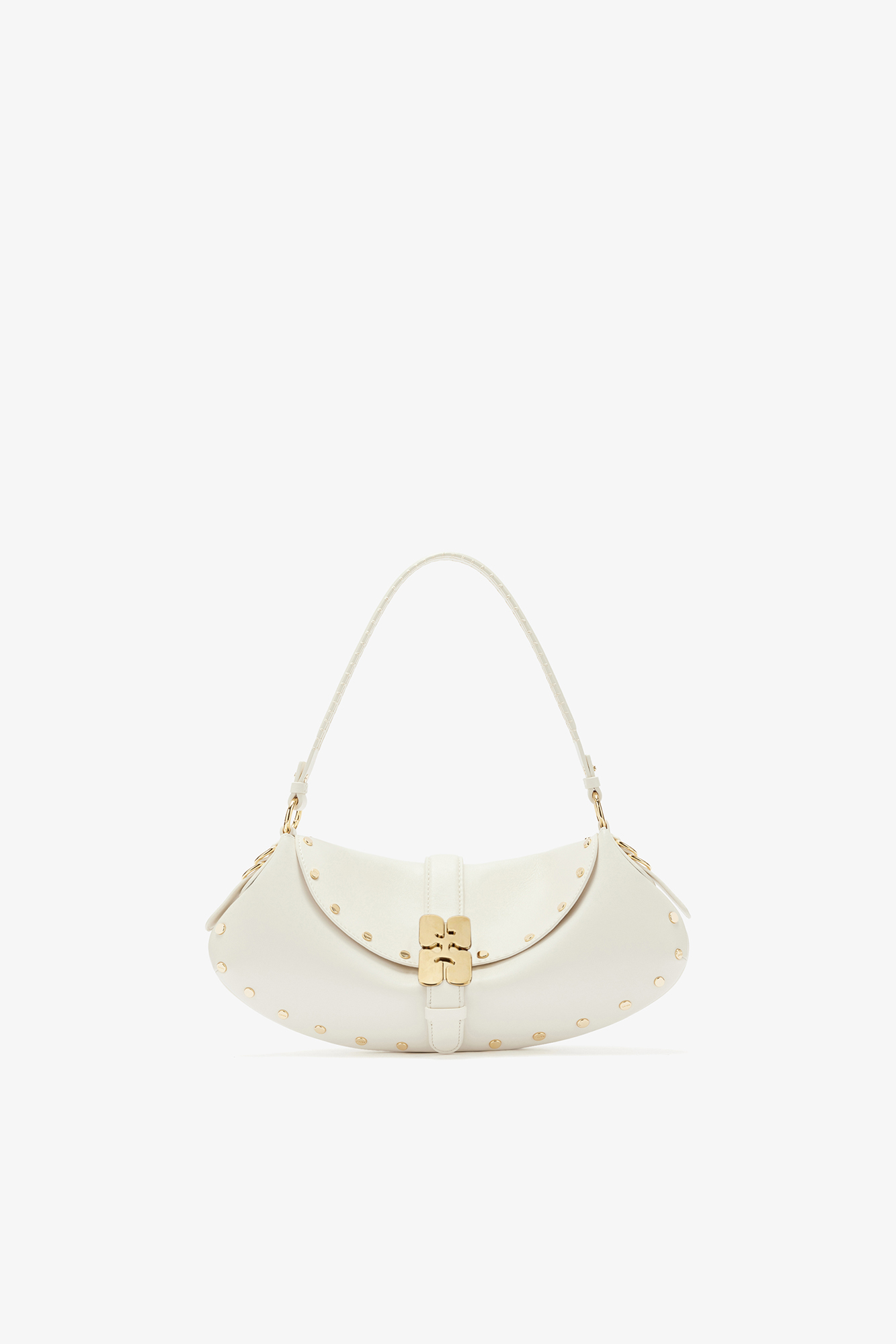 Egret B-Kat Bag Studs in White | GANNI US