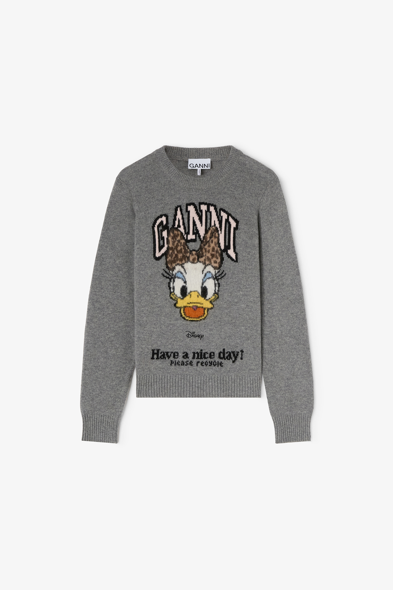 GANNI x Disney Daisy Duck Graphic Wool Sweater | GANNI US