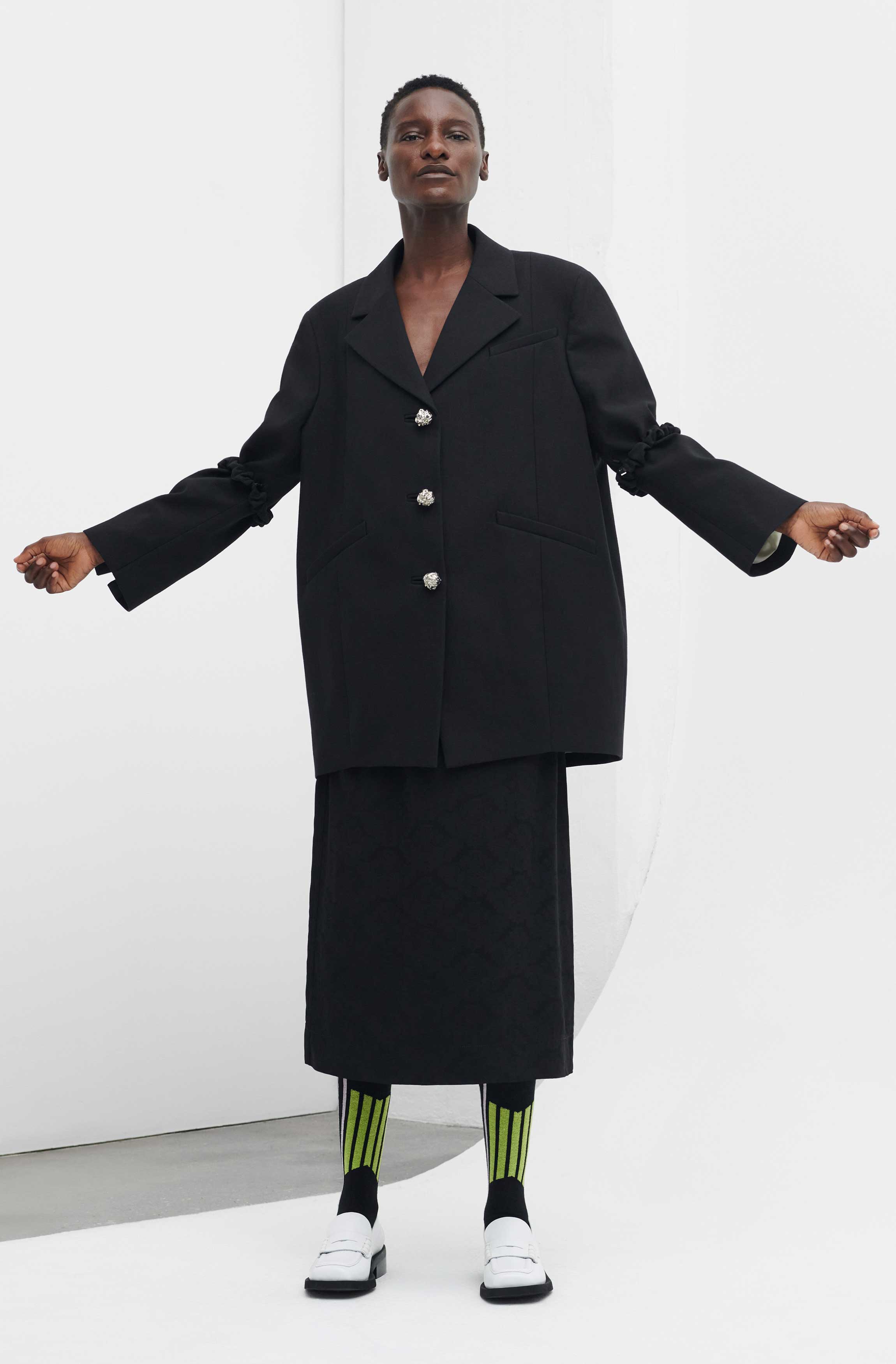 Black Oversized Blazer | GANNI NL