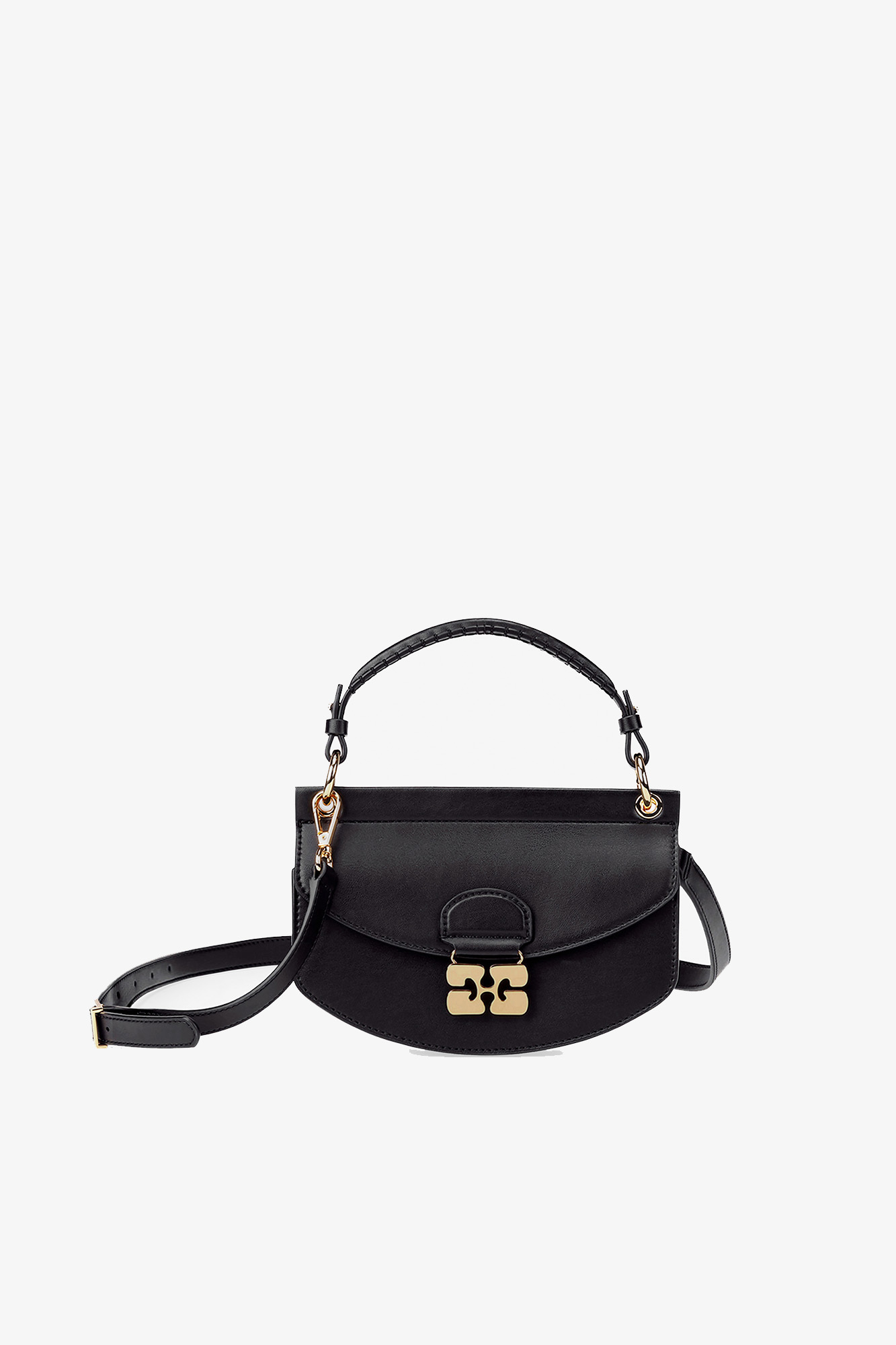 Black Black Mini Top Handle Apo-G Bag | GANNI US