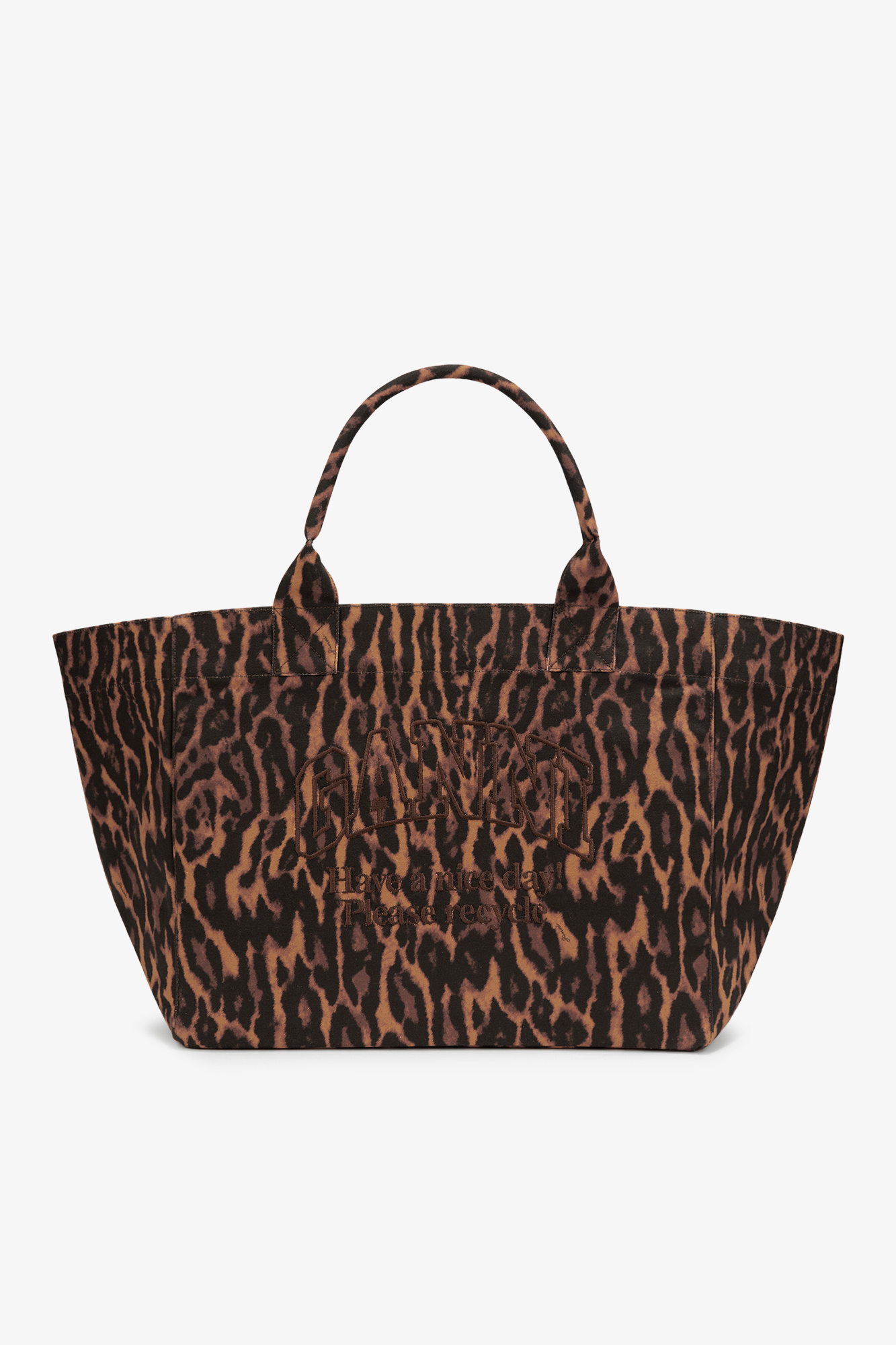 Autumn Maple Tote XXL in Gradient Red Leopard | GANNI US
