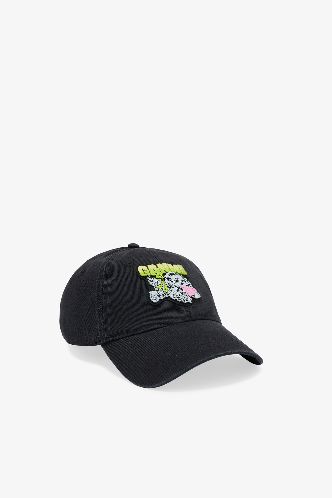 Washed Black/Black ブラック パピー キャンバスキャップ | GANNI (Global)