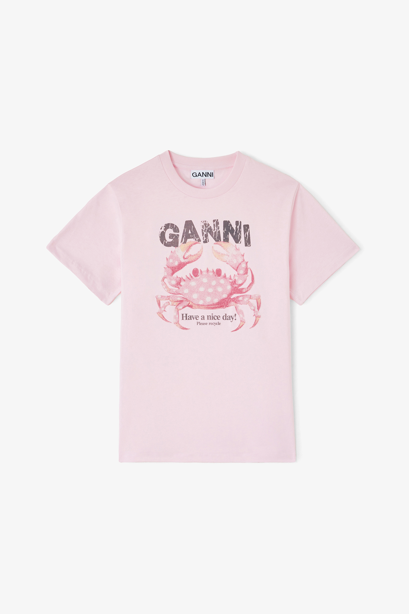 【新品】GANNI Printed Cotton V-neck Shirt A1050197_868_1.jpg